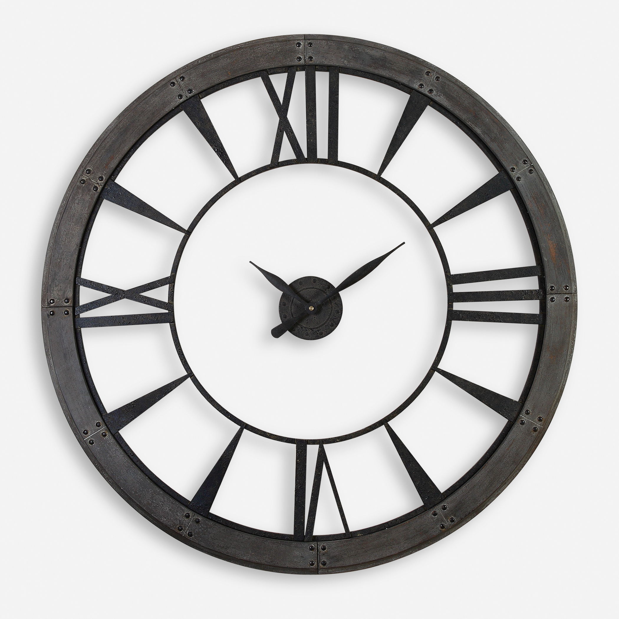Ronan Wall Clock Large, by Uttermost, 60" width x 60" height x 1.5" depth View 1