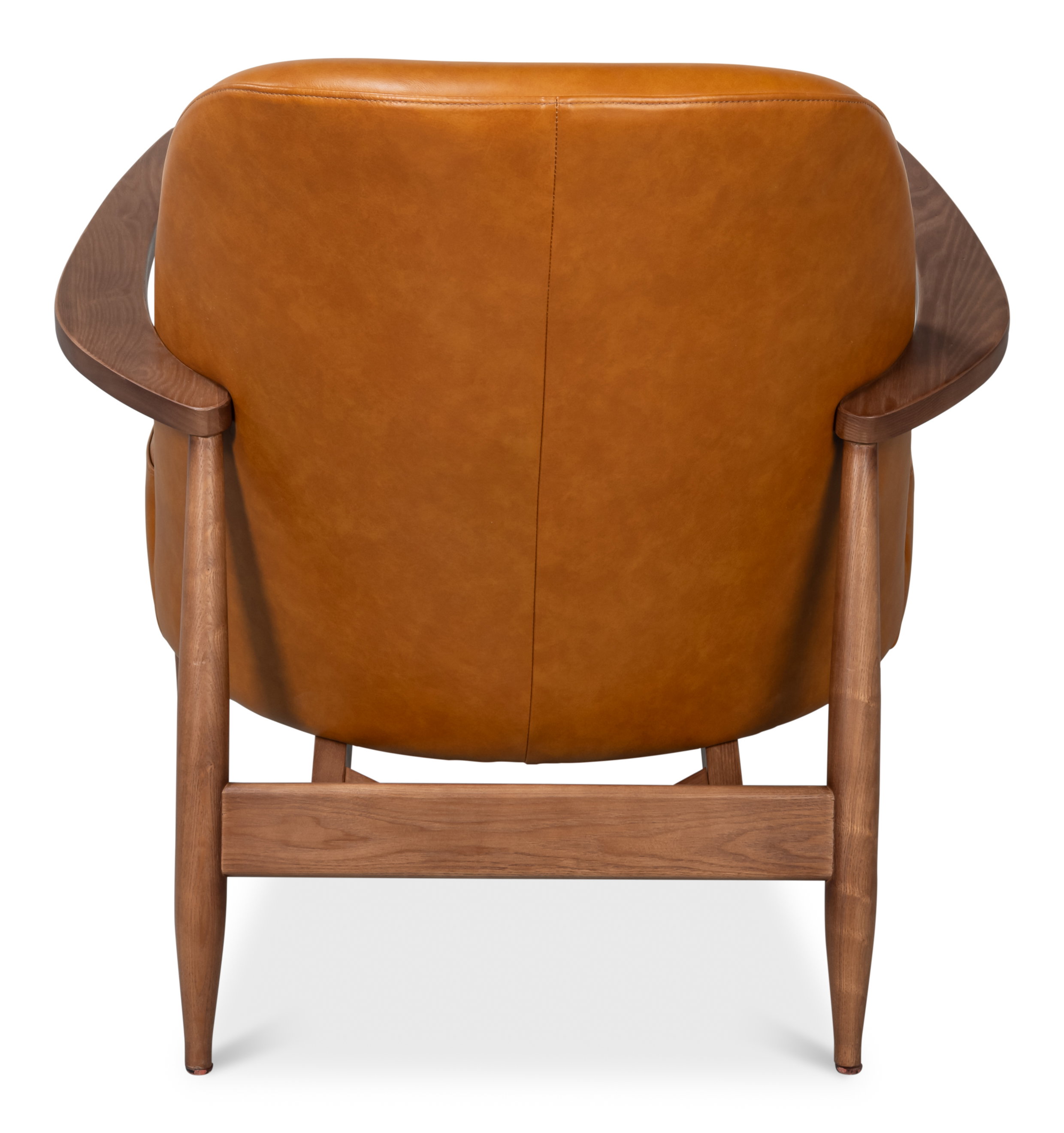 Pindar Armchair, Leather, New Tan, Seating by Sarreid, 30" length x 31" width x 30" height View 23