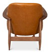 Pindar Armchair, Leather, New Tan, Seating by Sarreid, 30" length x 31" width x 30" height thumbnail 23