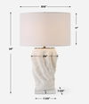 Stratified White Table Lamp, by Uttermost, 18" width x 28" height x 18" depth thumbnail 3