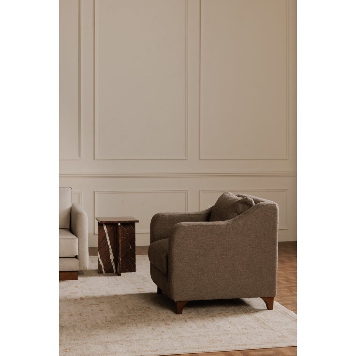 Hewitt Accent Chair Warm Grey, by Moe's Home, 32" width x 31.5" height x 32" depth View 8