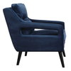 O'Brien Blue Velvet Armchair, Accent Chair by Uttermost, 28" width x 34" height x 34" depth thumbnail 4