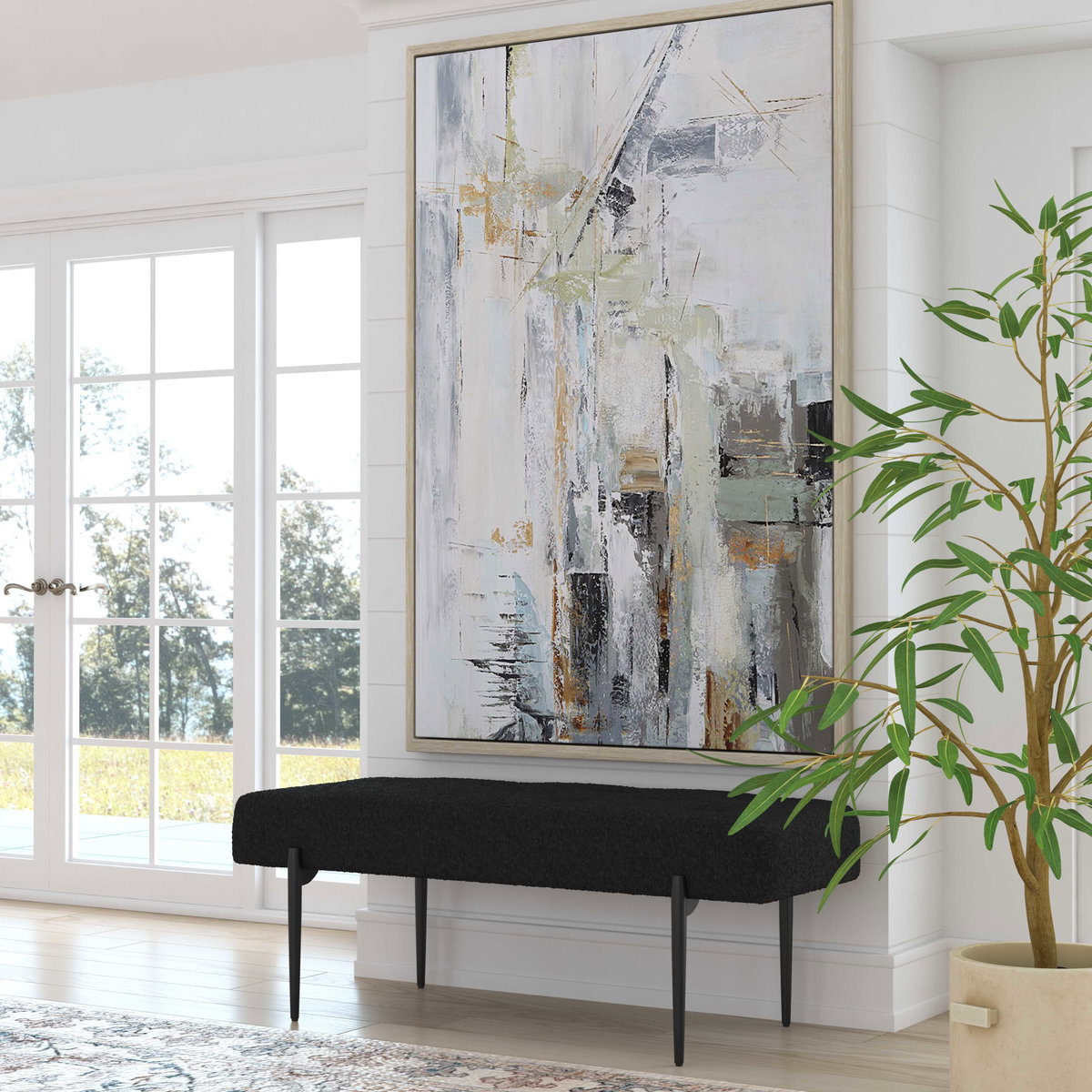 Natural Springs Hand Painted Canvas Art, by Uttermost, 41.7" width x 61.7" height x 1.5" depth View 8