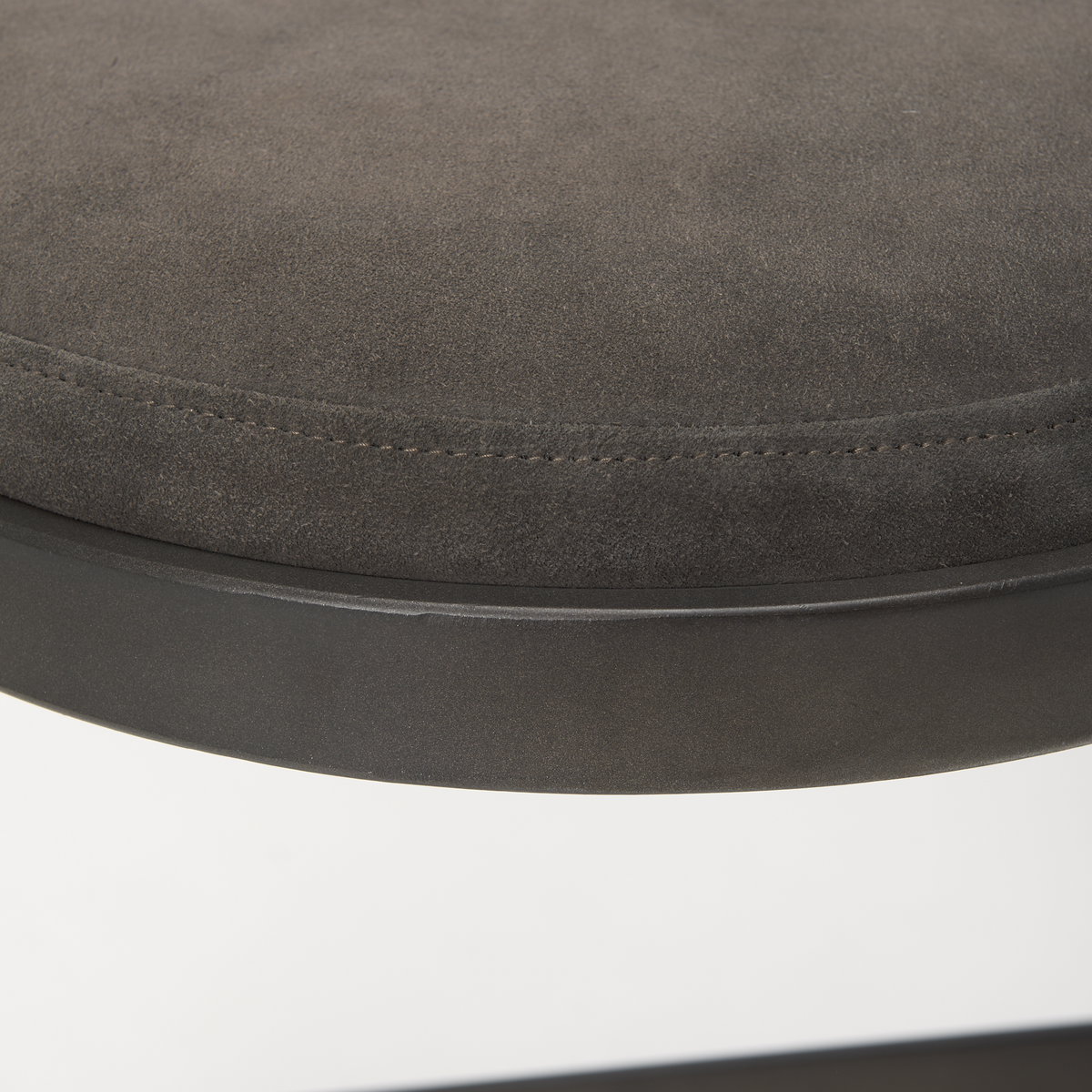Tyson 17L x 18W x 28H Brown/Gray Suede with Metal Frame Counter Stool, Counter & Bar Stool by Mercana, 17.25" length x 17.5" width x 28" height View 9