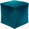 Cotton Velvet Pouf, Ottoman by Surya, 16" width x 16" height thumbnail