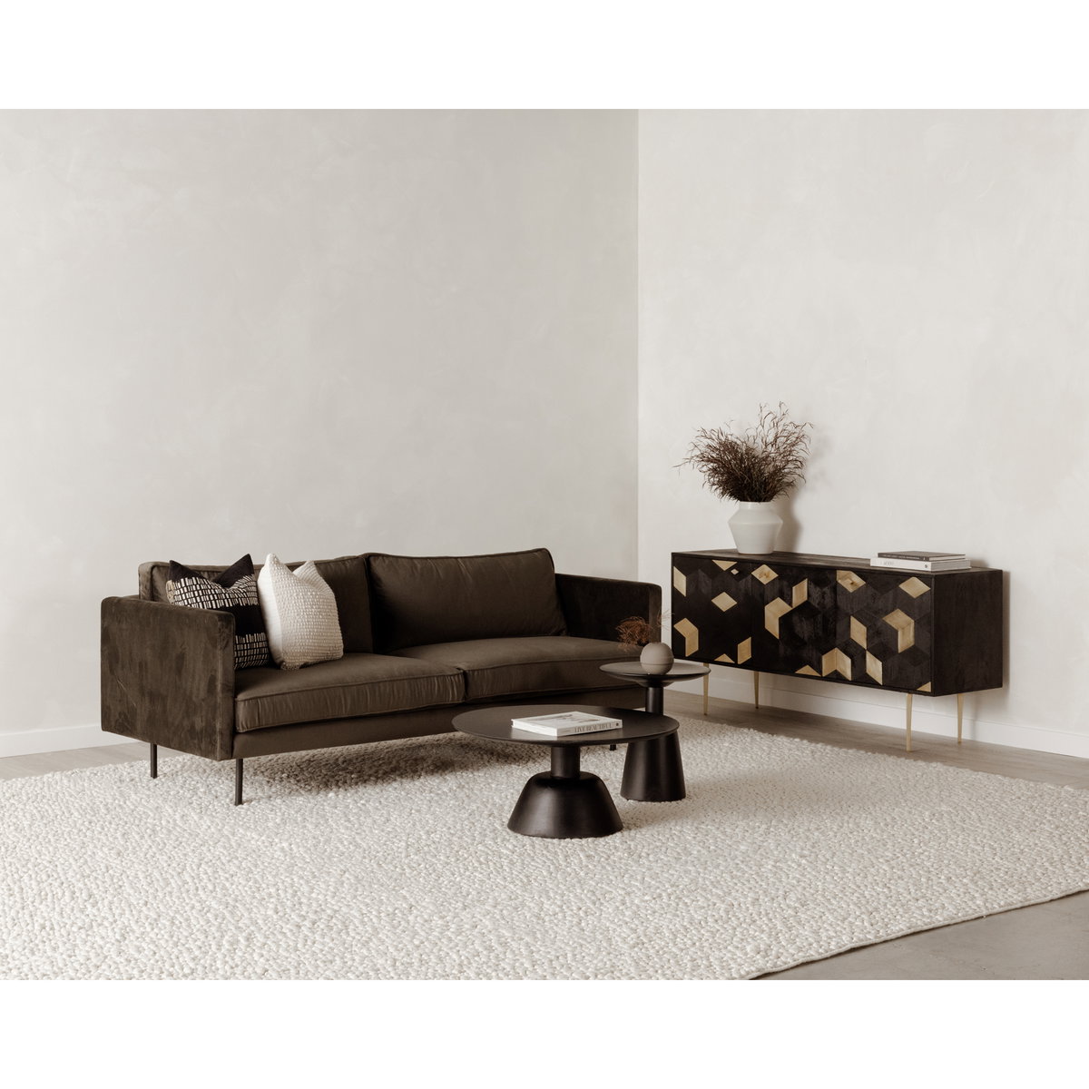 Nels End Table Black, Side & End Table by Moe's Home, 16" width x 18" height x 16" depth View 7