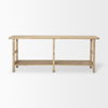 Rosie 76.8' Blonde Wood Console Table, by Mercana, 76.75" length x 16" width x 30" height thumbnail 4