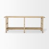 Rosie Large Blonde Wood Console Table, by Mercana, 76.75" length x 16" width x 30" height thumbnail 4
