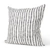 Jenna 22x22 Cream with Black Print Linen Square Decorative Pillow Cover, by Mercana, 22" length x 22" width x 0.2" height thumbnail 1