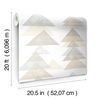 Triangles Neutral Peel & Stick Wallpaper, by York Wall, 20' length x 1'8.5" width x 0.02" depth thumbnail 9