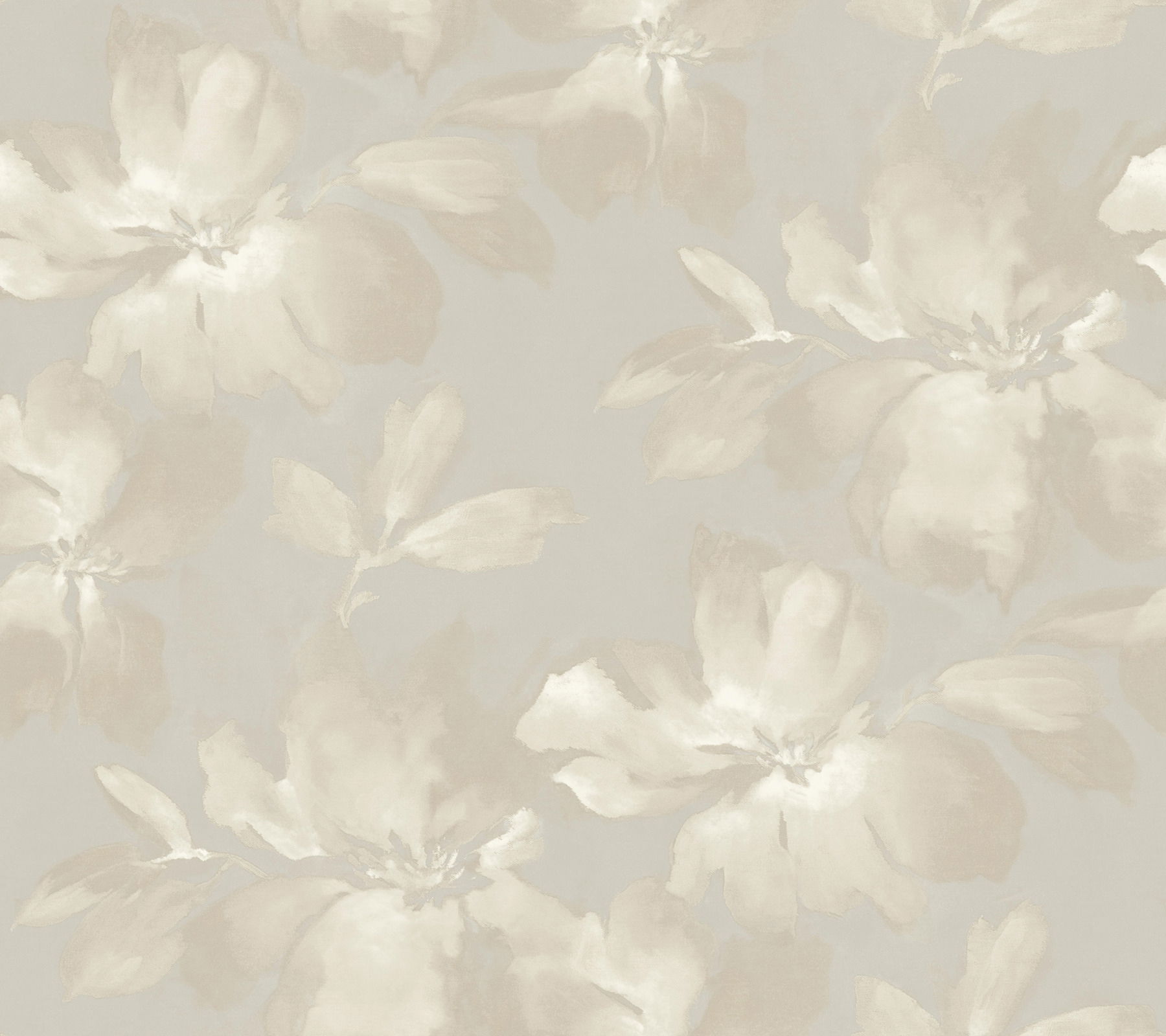 Midnight Blooms Neutral Peel & Stick Wallpaper large image 