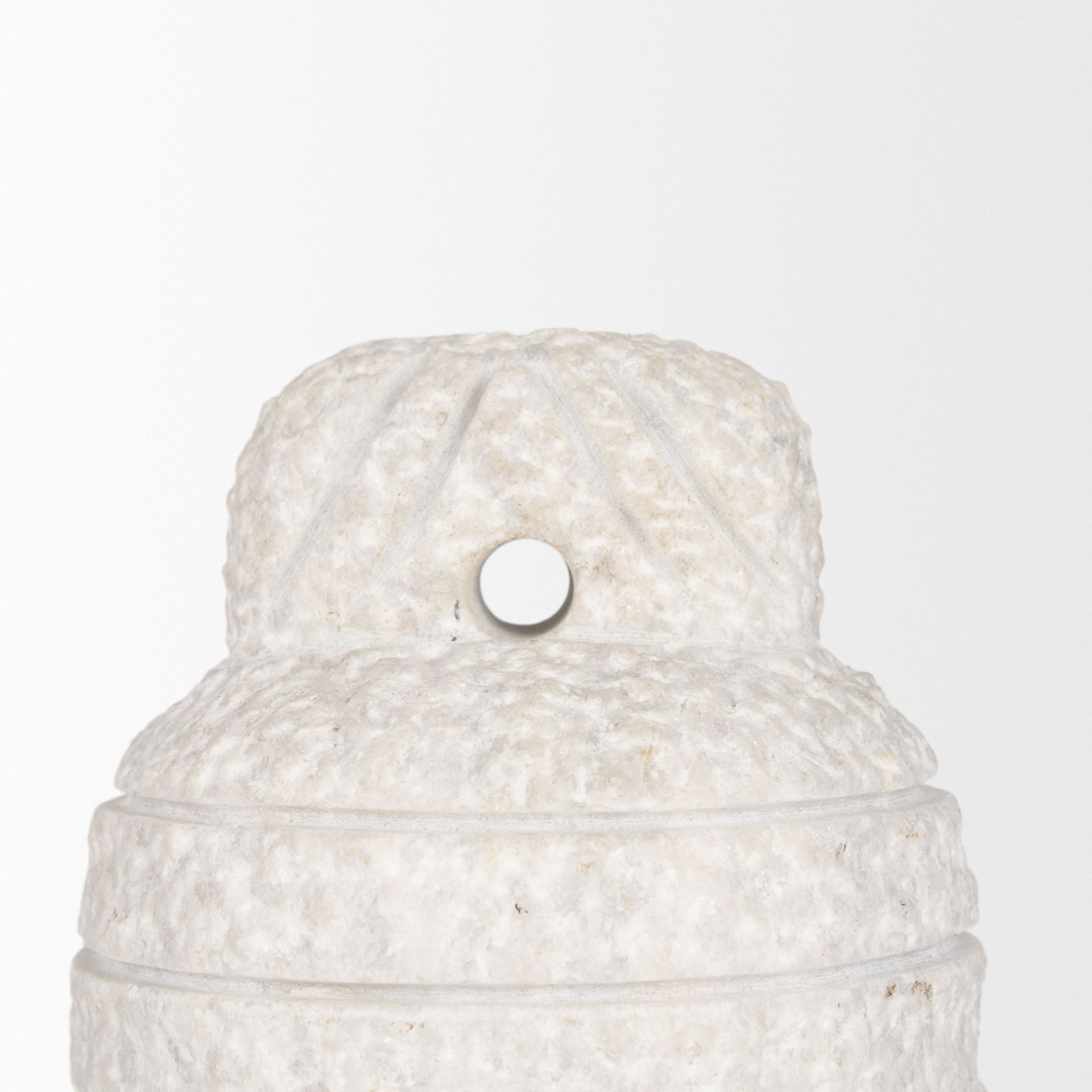 Irina Small White Marble Door Stopper, Decorative Object by Mercana, 6" length x 6" width x 8" height View 8