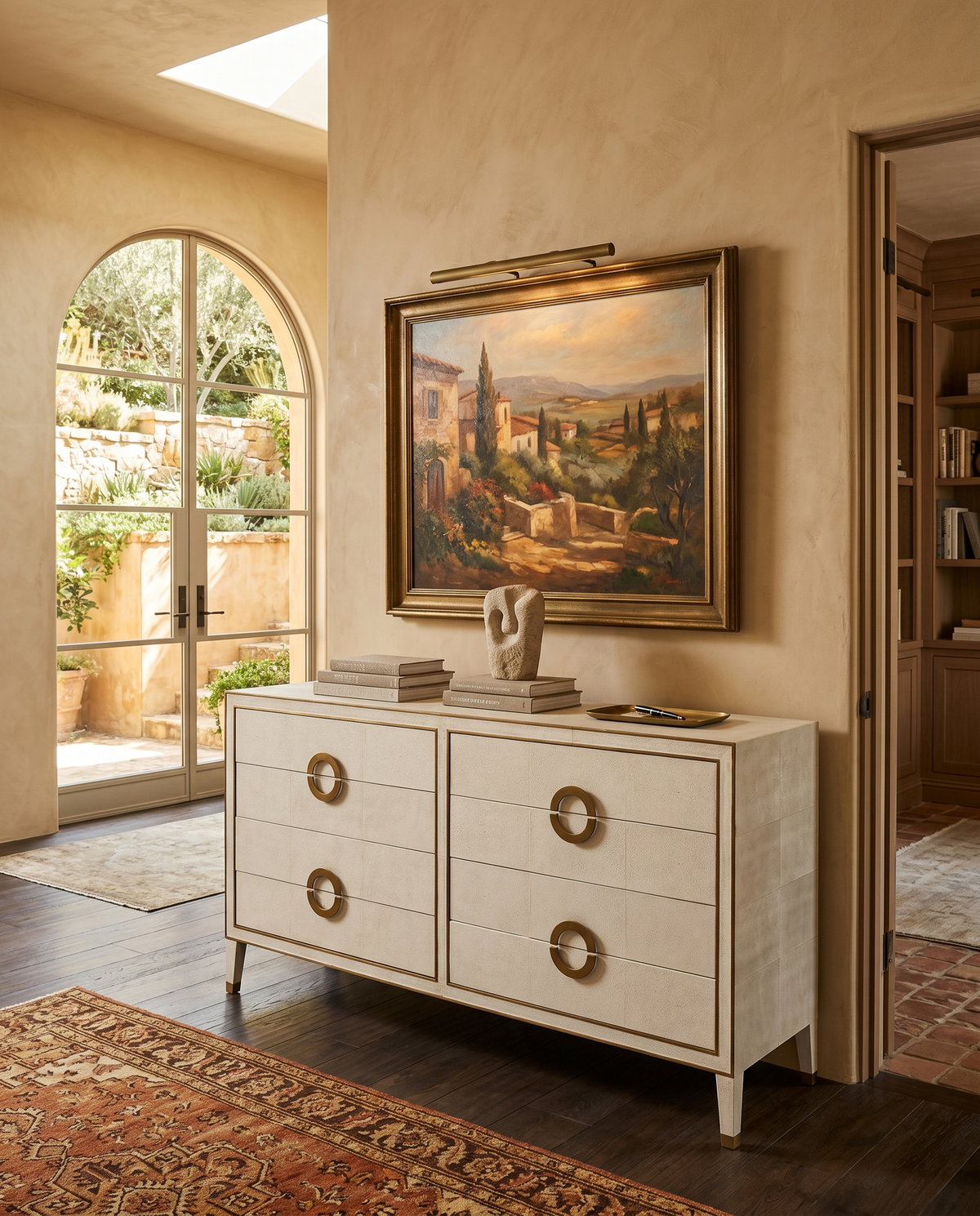 Gabriella Chest Of Drawers  Osprey White, by Sarreid, 1'10" length x 6'4" width x 3'4" height View 11