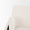 Brently Accent Chair with Cream Boucle Fabric & Matte Black Metal Legs thumbnail 7