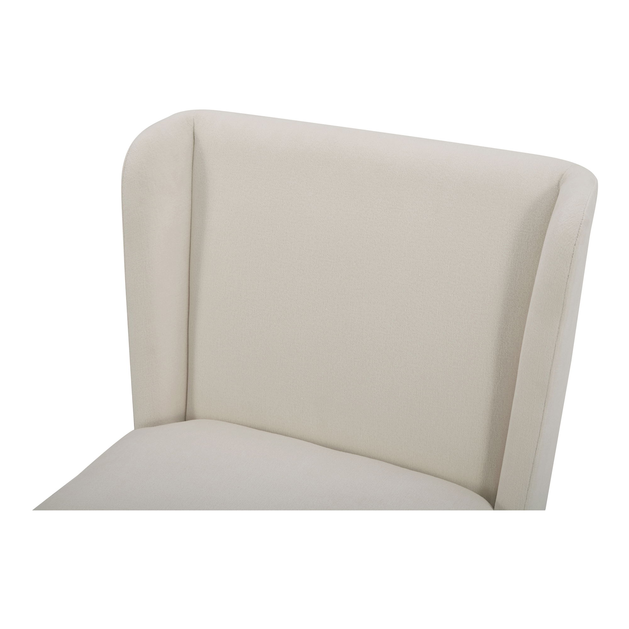 Cormac Rolling Dining Chair Cream, by Moe's Home, 24" width x 33" height x 26" depth View 2