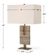 Turning Point Travertine Table Lamp, by Uttermost, 17" width x 26" height x 10" depth thumbnail 3