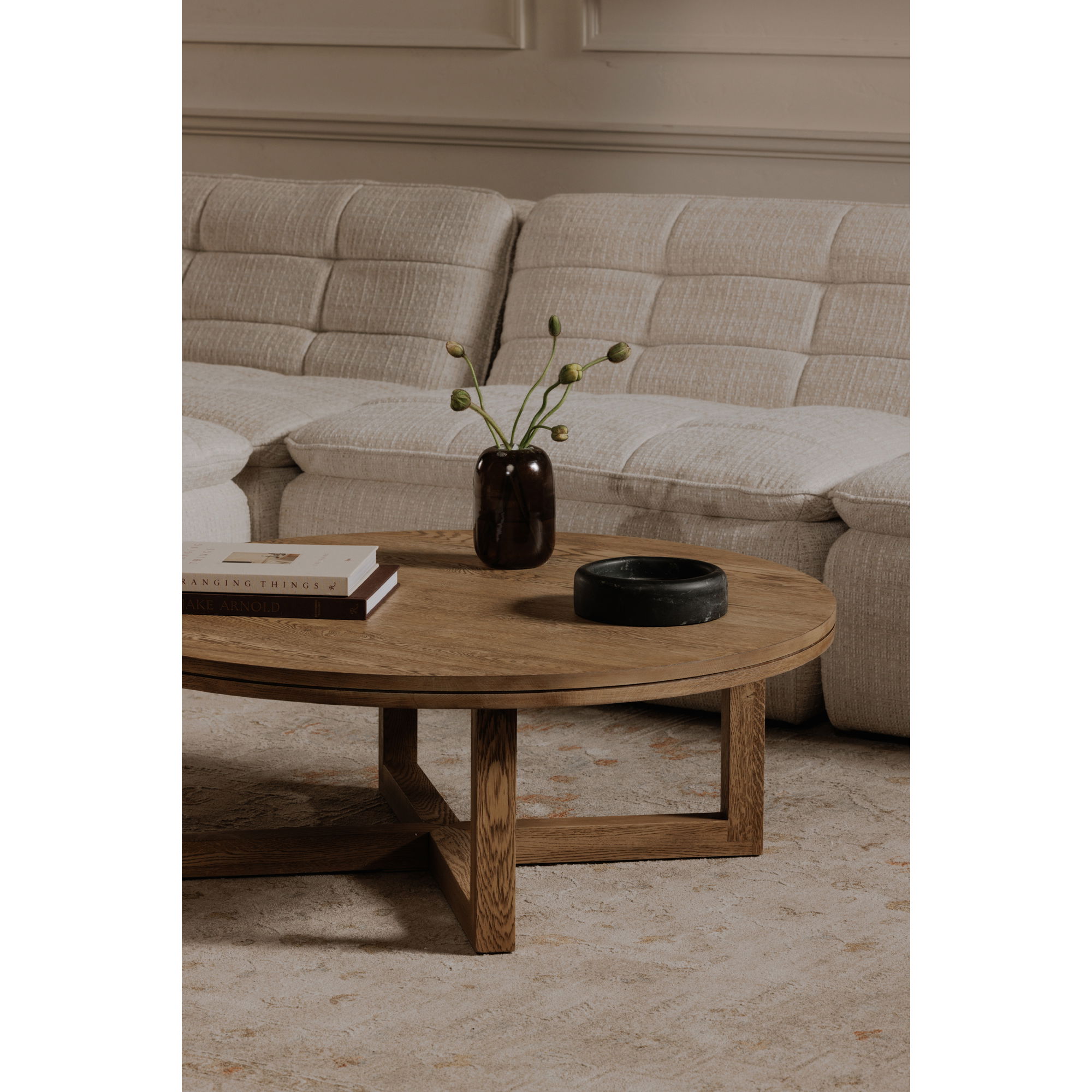 Joel Coffee Table Natural, by Moe's Home, 42" width x 15" height x 42" depth View 7