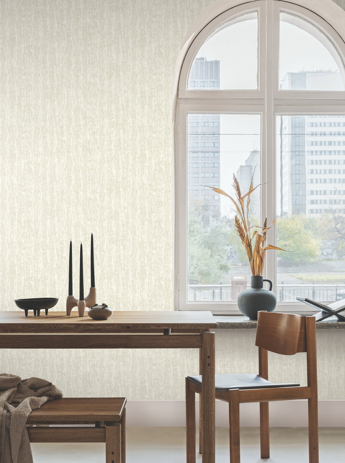 Juju Beige Wallpaper, by York Wall, 27' length x 2'3" width x 0.02" depth View 2