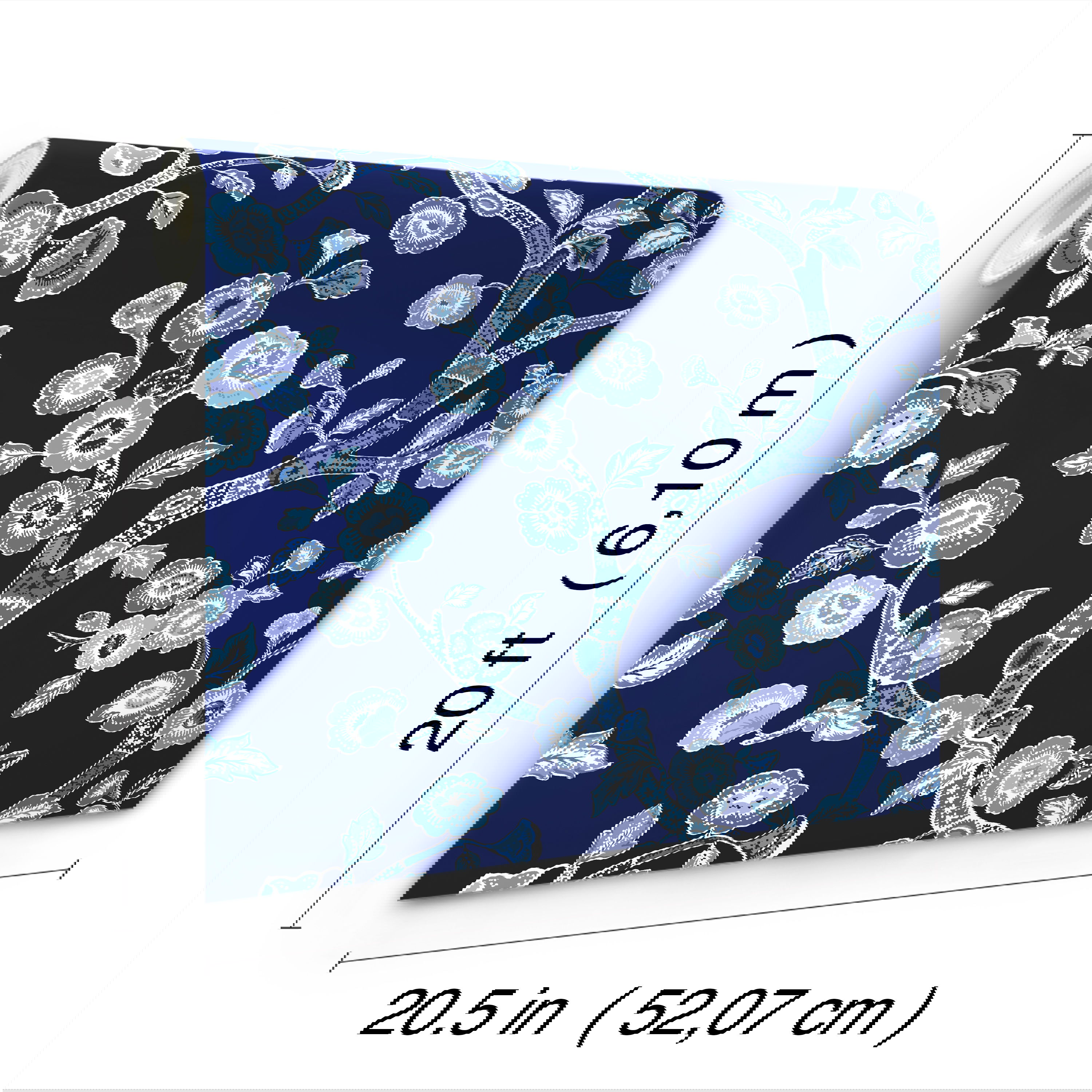 Temple Garden Navy Blue Peel & Stick Wallpaper large image 