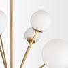 Barbara Brushed Gold Metal with Frosted Glass Globes  18-Light Chandelier, by Mercana, 48.82" length x 48.82" width x 48.82" height thumbnail 9