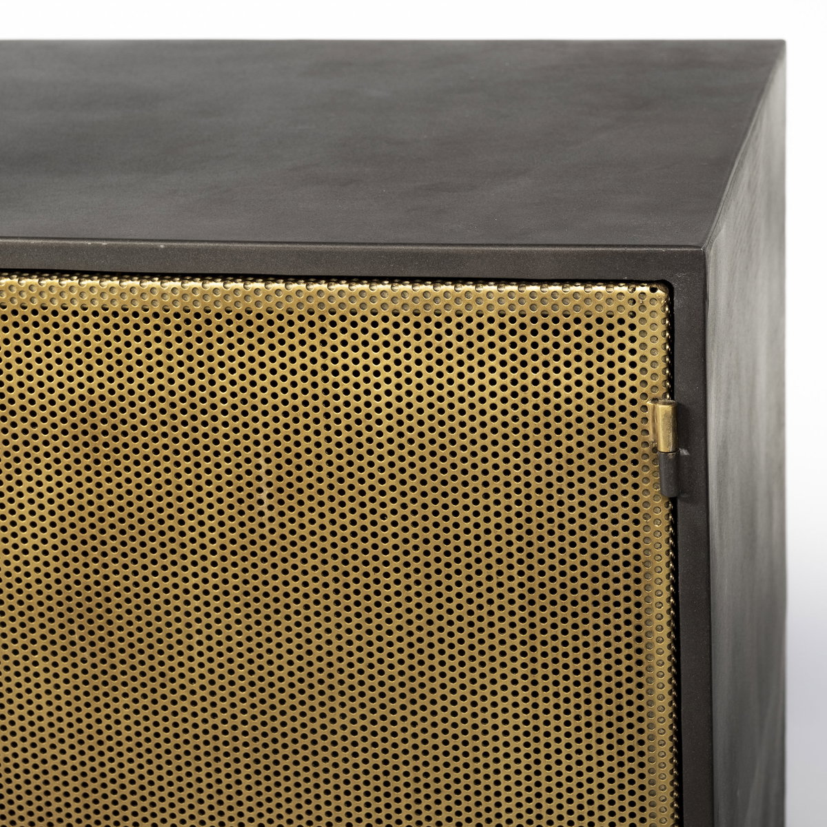 Newsome II 79Lx16Wx33H Black and Gold Metal 4 Cabinet Door Sideboard, Sideboards & Buffet by Mercana, 79" length x 16" width x 33" height View 8