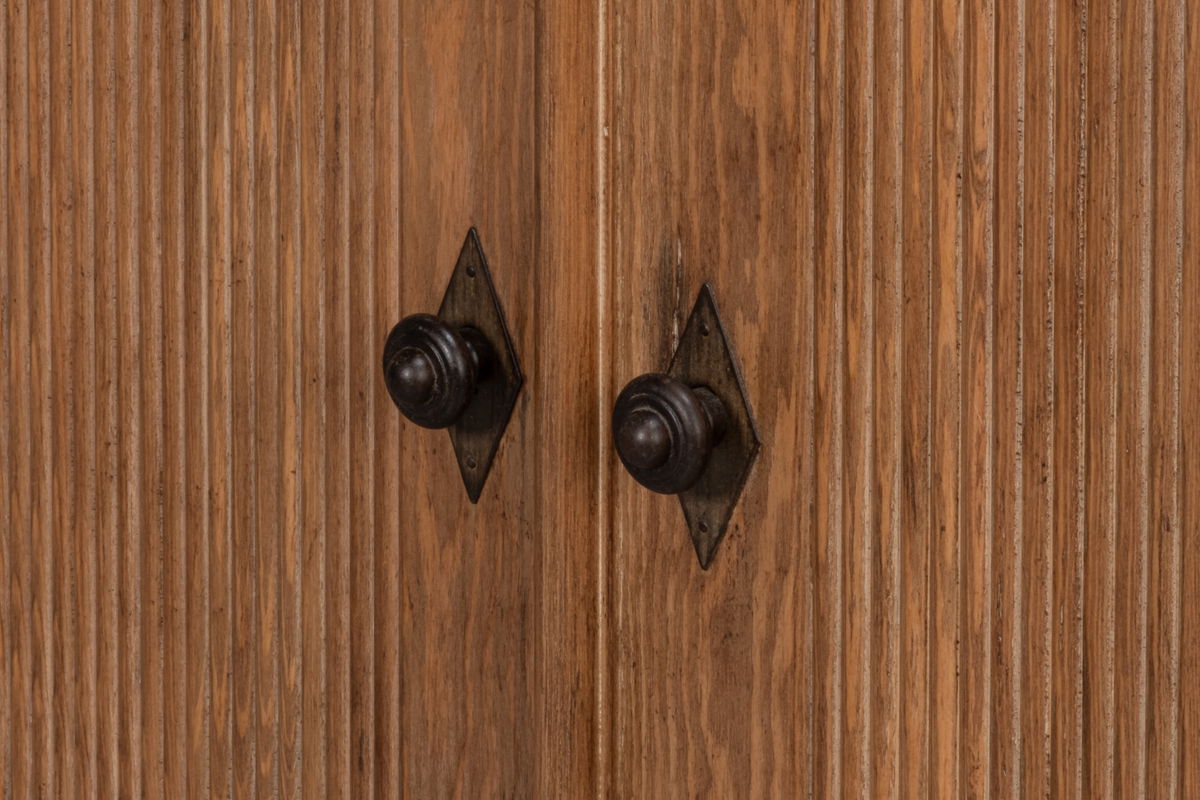 Brooks Demilune  Brown, by Sarreid, 1'8" length x 5'3" width x 3'9" height View 12