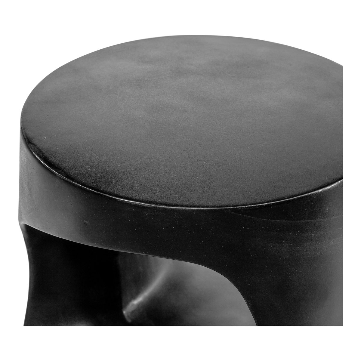 Rothko Outdoor Stool Black, Outdoor Chair by Moe's Home, 1'5.75" width x 1'5.75" height x 1'5.5" depth View 4