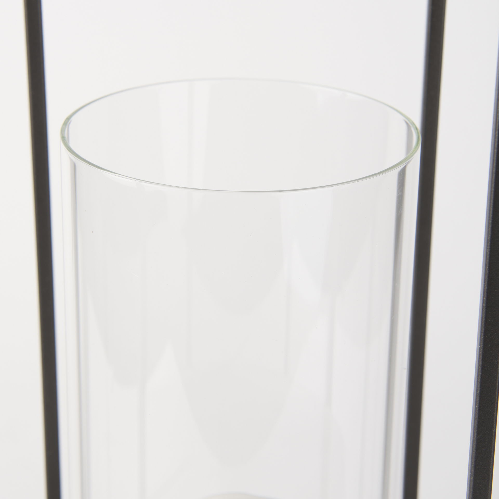 Albus I Large Black Metal Rectangular Table Candle Holder large image 