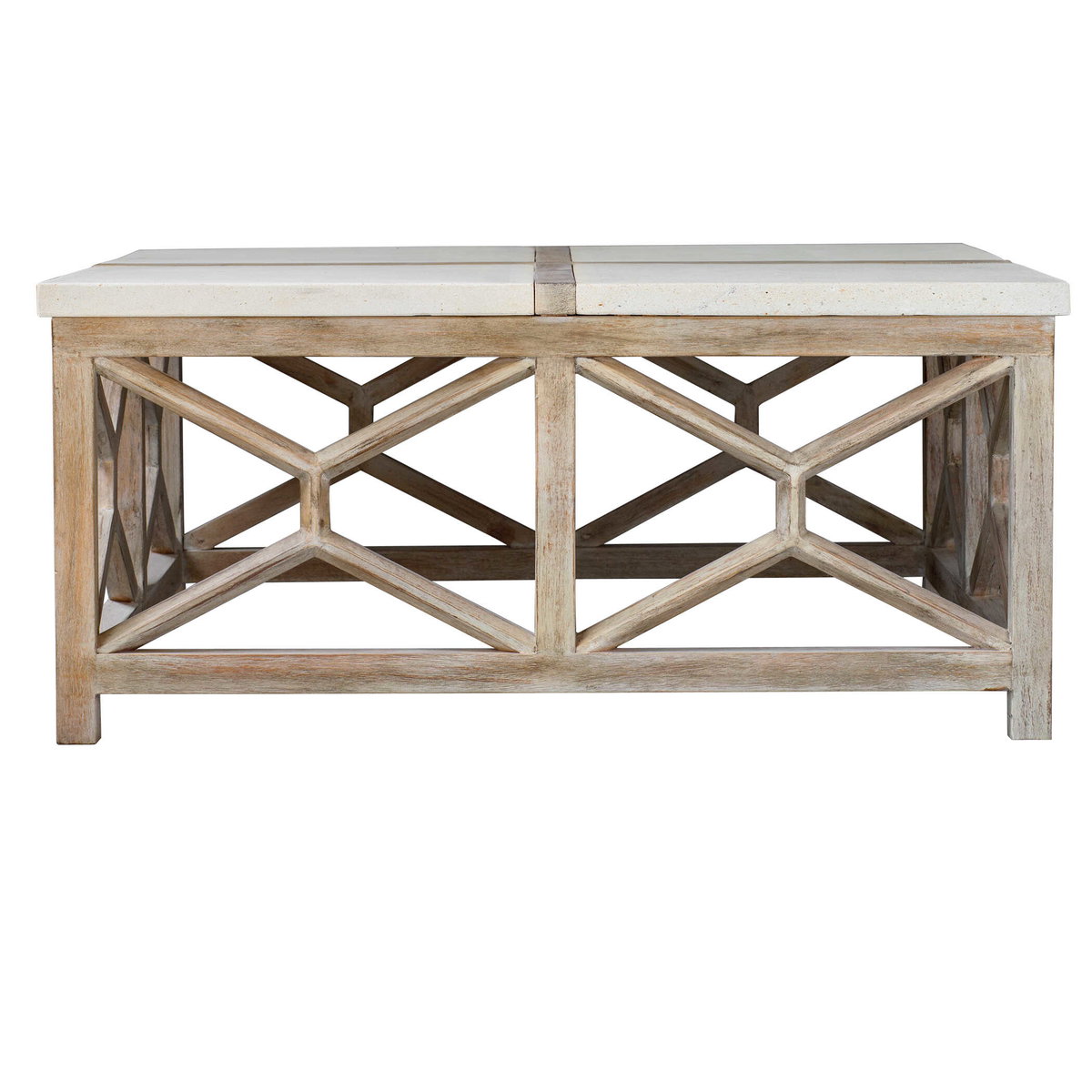 Catali Stone Coffee Table, by Uttermost, 40" width x 18" height x 40" depth View 5