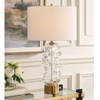Aura Clear Glass Table Lamp, by Uttermost, 15" width x 27.75" height x 15" depth thumbnail 2