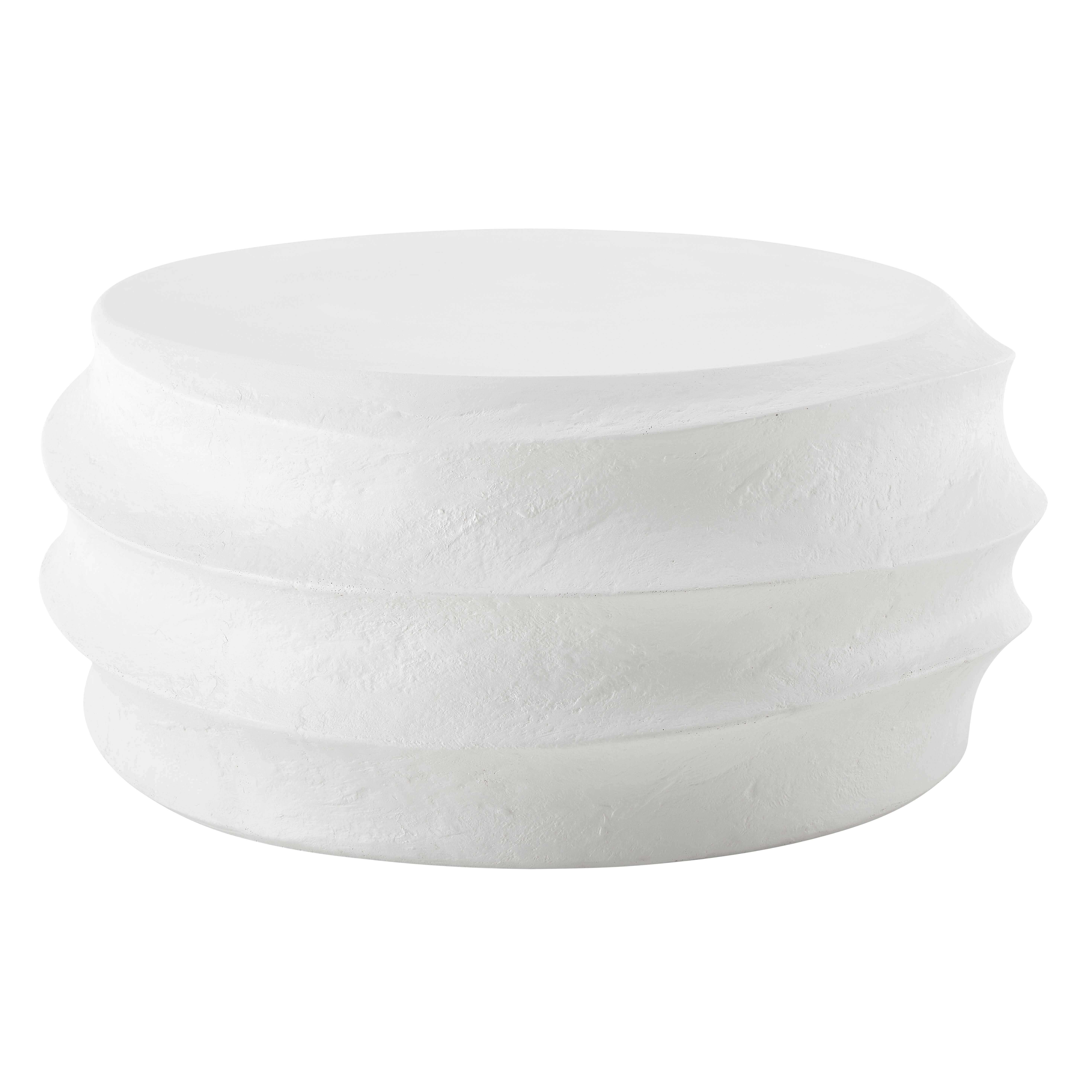 Winded Outdoor White Coffee Table large image 