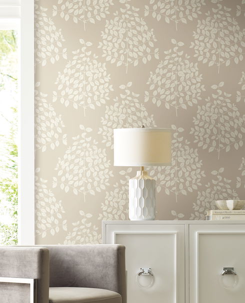 Tender Pearl Taupe Wallpaper