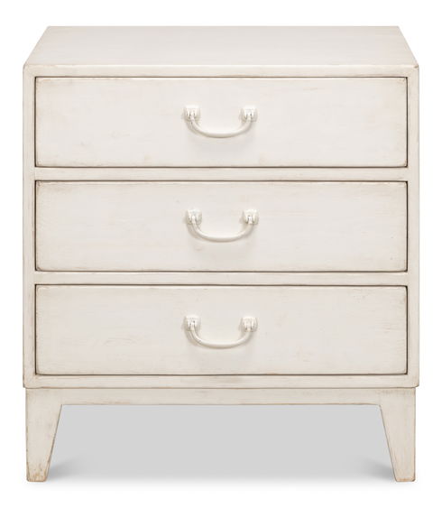 Willow 3 Drawer Commode  Antique White