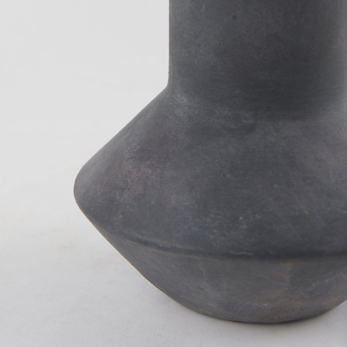 Esme  Dark Gray Ceramic Vase, by Mercana, 7.09" length x 7.09" width x 14.96" height View 6