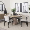 Cline   Gray Fabric with Black Wood Dining Chair, by Mercana, 20.87" length x 23.03" width x 31.89" height thumbnail 2