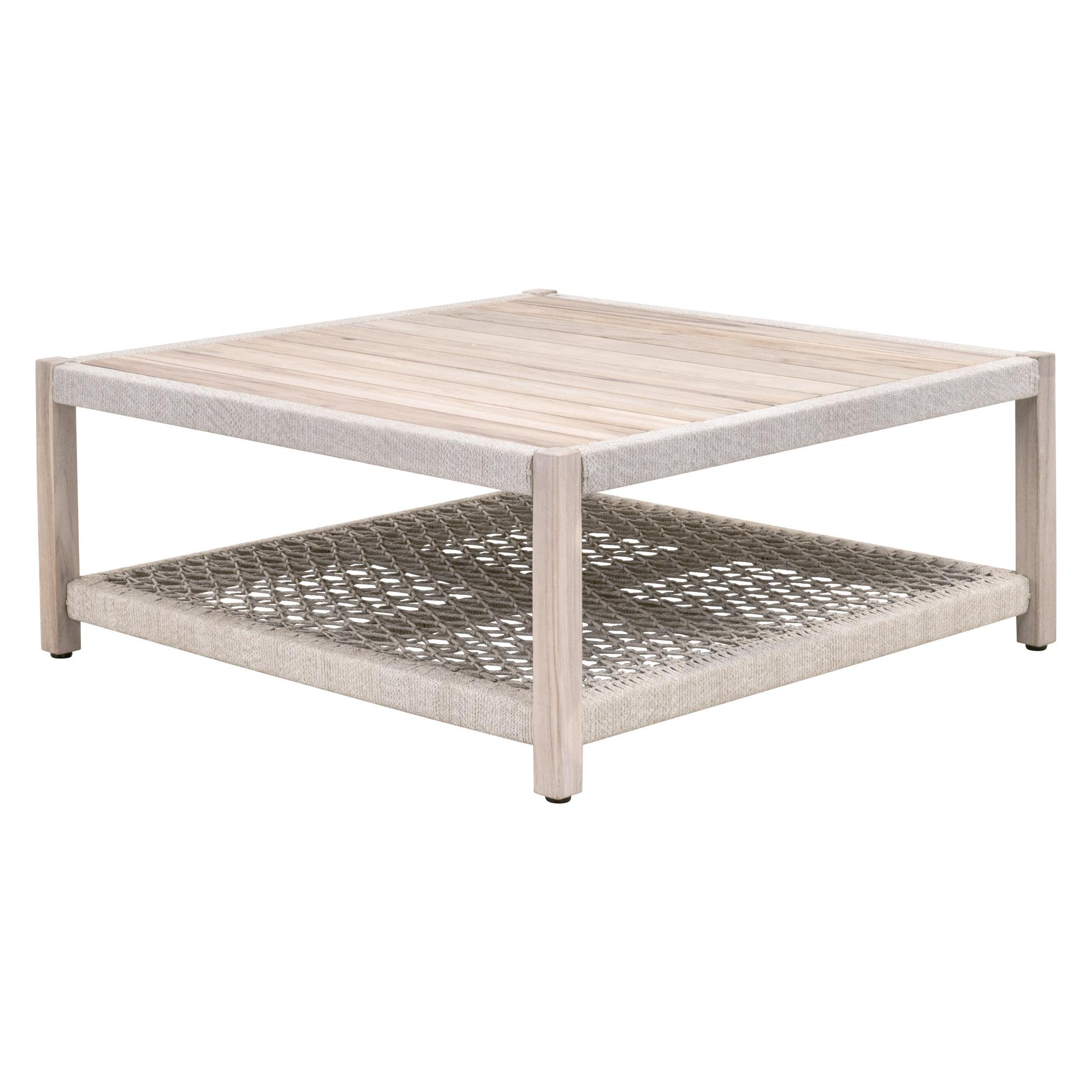Wrap Outdoor Square Coffee Table, by Essentials for Living, 42.25" width x 17.75" height x 42.25" depth View 4