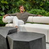 Bolster Back White Armless Outdoor Sofa, by Uttermost, 3' width x 2'5.25" height x 3' depth thumbnail 4