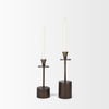 Petria Antiqued Gold Textured Metal Taper Candle Holders thumbnail 5