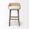 Monmouth 30.5' Seat Height Cream/Beige Fabric Seat Brown Wood Frame Bar Stool thumbnail 2