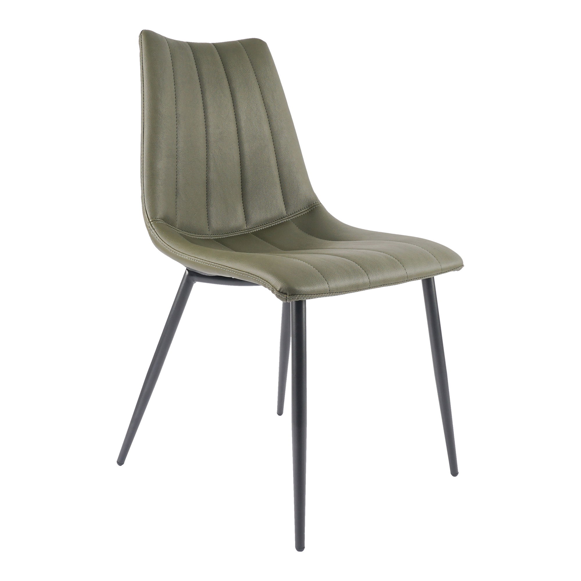 Alibi Dining Chair Dark Green - Set Of Two, by Moe's Home, 18" width x 33" height x 20" depth View 4