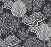 Kimono Trees Black Metallic Wallpaper thumbnail 0
