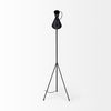 Eris III (58.3'H) Black/Brass Metal Cone Shade Floor Lamp, by Mercana, 20.08" length x 17.72" width x 58.27" height thumbnail 7