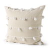 Erica 20 x 20 Cream With White Detail Decorative Pillow Cover, by Mercana, 20" length x 20" width x 0.2" height thumbnail 1