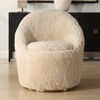 Crue Sheepskin Swivel Chair, Furniture by Uttermost, 30.5" width x 33" height x 32" depth thumbnail 2