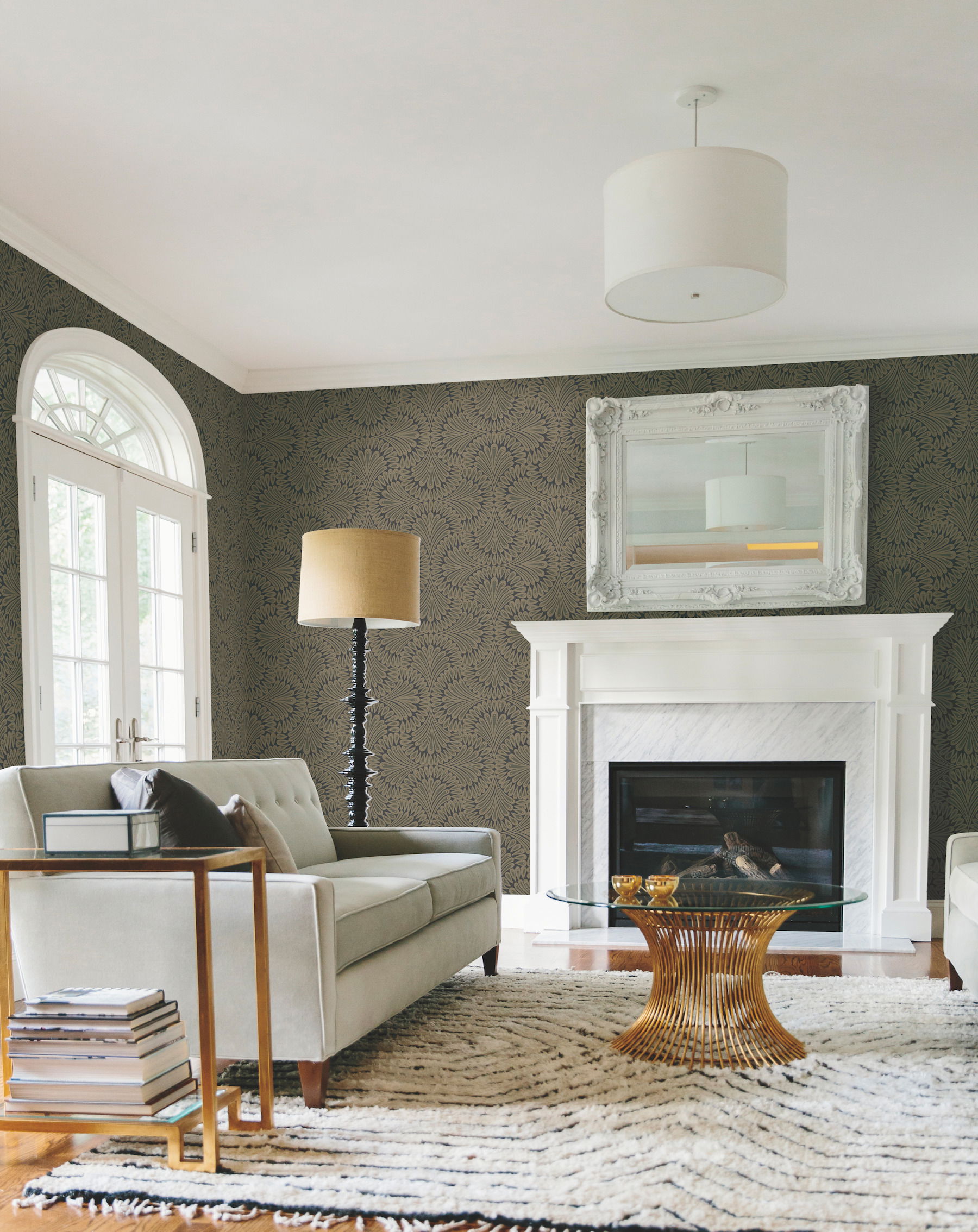 Cabaret Black Metallic Wallpaper, by York Wall, 27' length x 2'3" width x 0.02" depth View 2