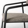 Langston Brown Faux-Leather Seat Black Iron Frame Dining Chair thumbnail 10
