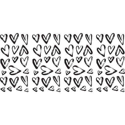 Sketchy Hearts Wall Decals