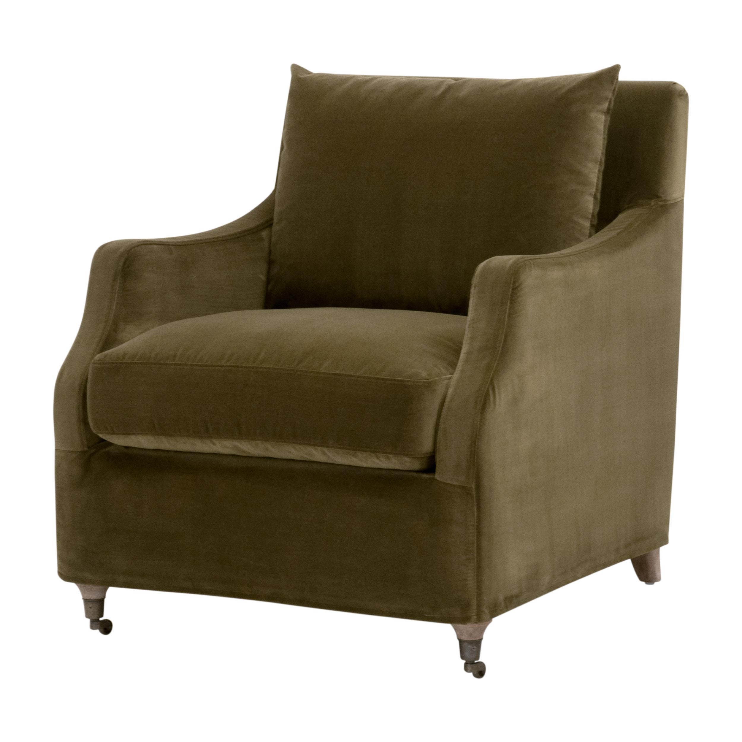 Jade Slipcover Club Chair, Accent Chair by Essentials for Living, 29.5" width x 33" height x 34.25" depth View 2