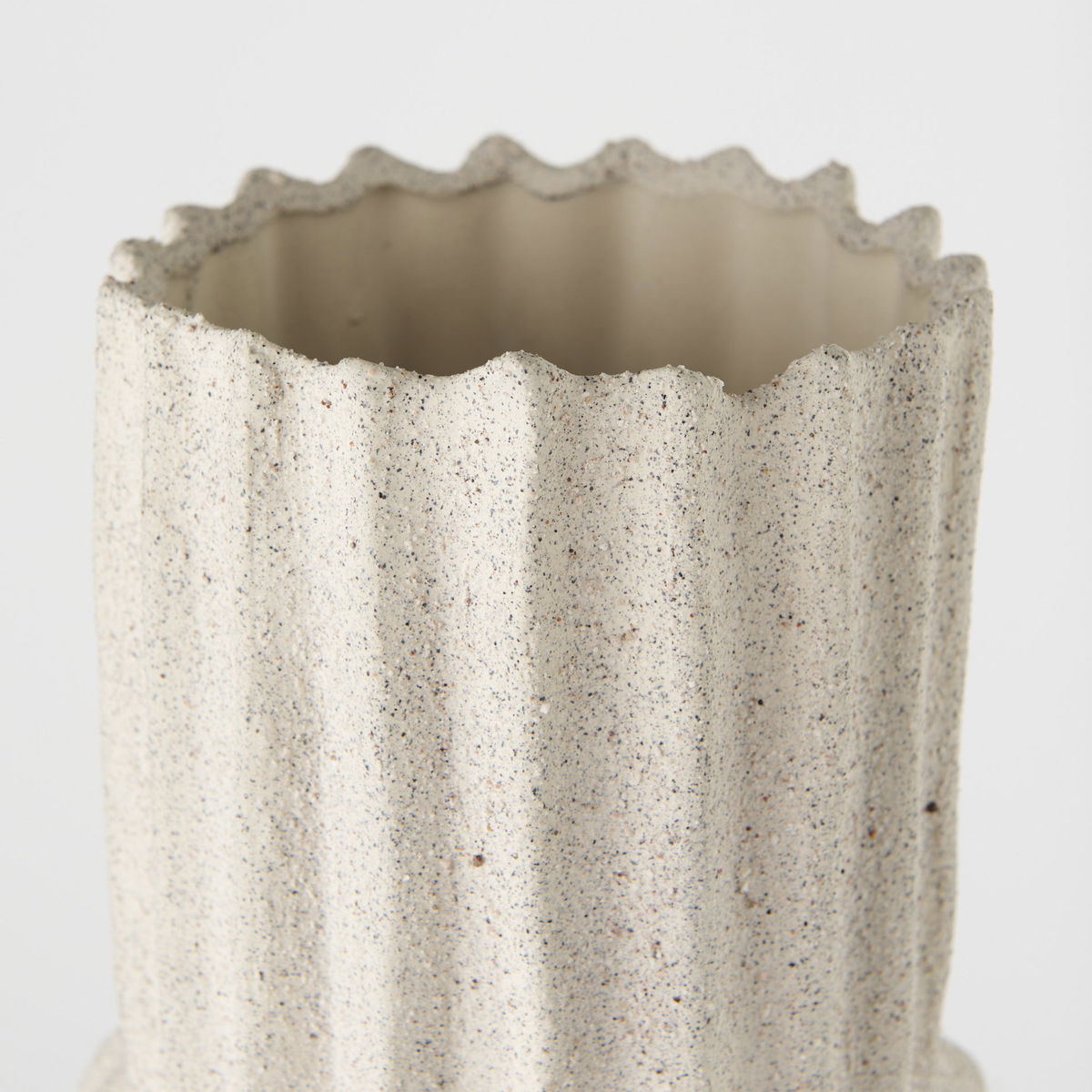 Cardon 23.0H Cream Ceramic Vase, by Mercana, 6.69" length x 6.69" width x 23.03" height View 8