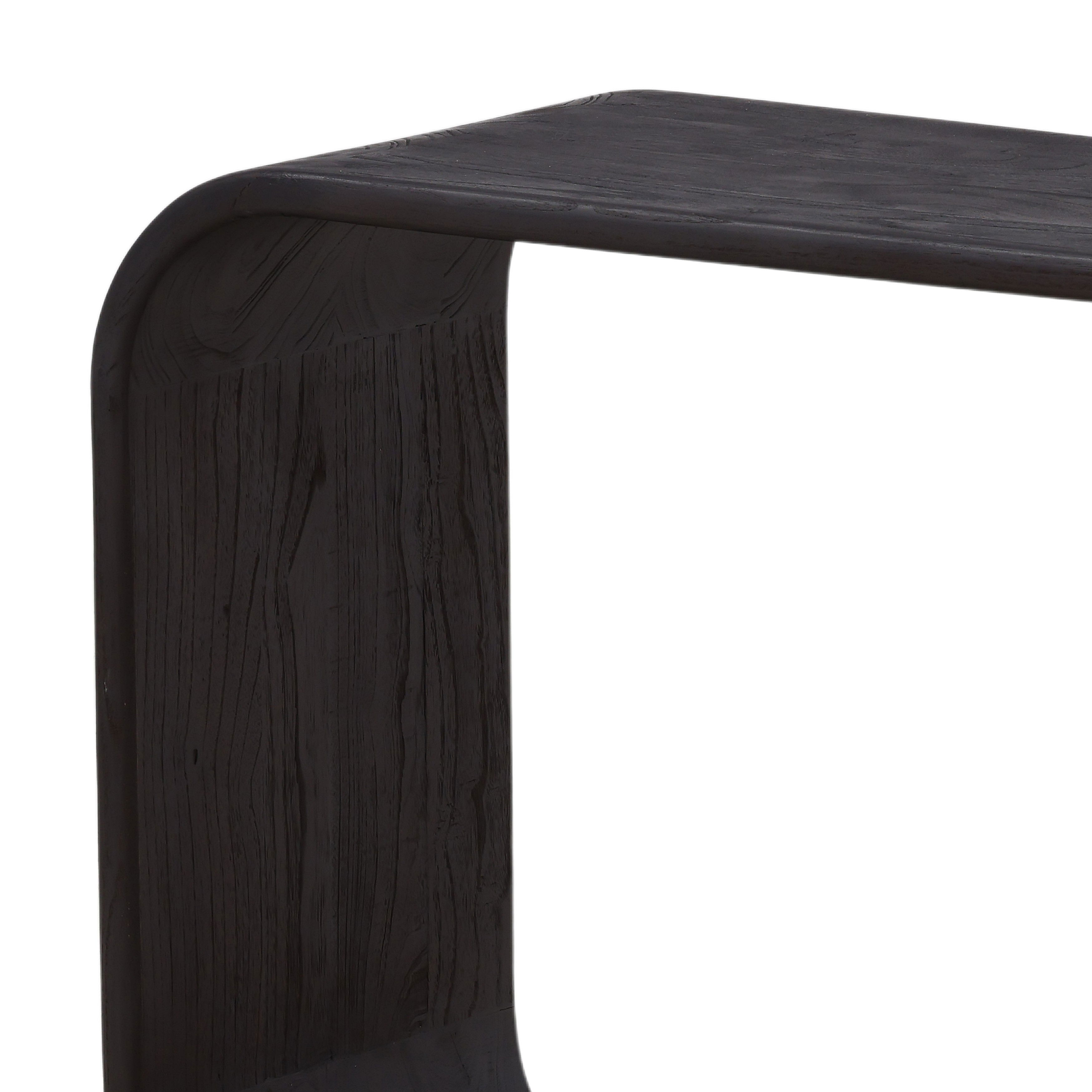 Jaimes Console Dark Brown, Console Table by Dovetail, 65" width x 30.18" height x 16" depth View 4